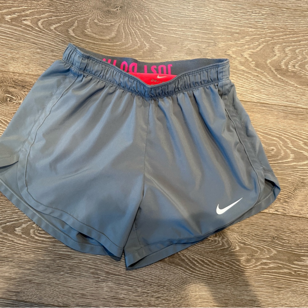 NIKE Gray and Pink Athletic Shorts
